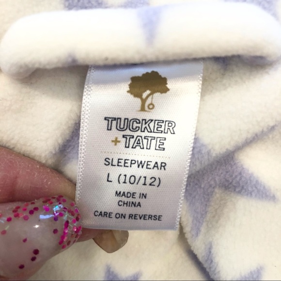 🌈 6/$60, Tucker & Tate Kids Robe, Prpl/Wht, Large - Picture 7 of 9